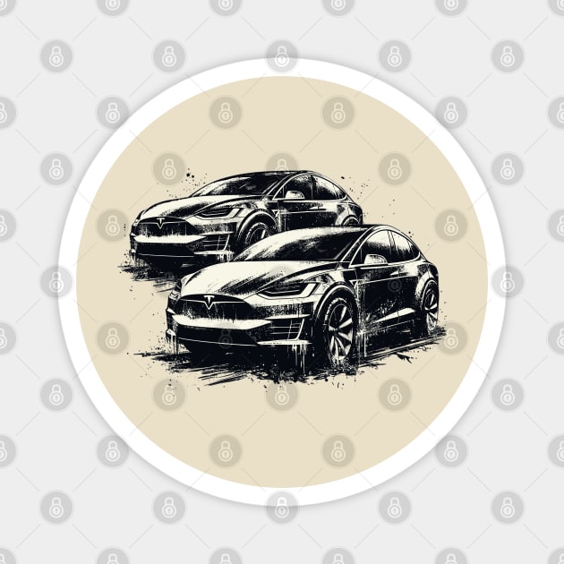 Tesla Model X Magnet by Vehicles-Art